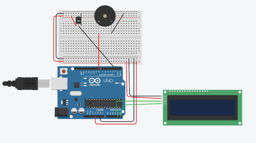 Temperature and Humidity Alert System with DHT11 Sensor and Buzzer